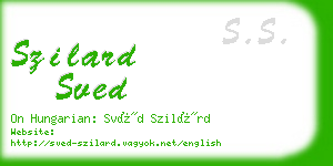 szilard sved business card